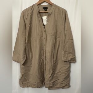 Lane Bryant Beige Button-Up tunic 18/20 (mix16)